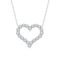 1.2CT Moissanite Heart Pendant Necklace in 925 Silver