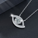 Moissanite Waking Eye Pendant Necklace in 925 Silver