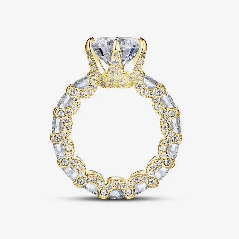 Luxury Ring in 925 Sterling Silver and 18K Gold