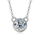 18K Gold Plated S925 Silver Necklace with 1.0CT Inlaid Moissanite