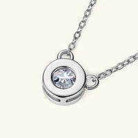 18K Gold Plated S925 Silver Necklace with 1.0CT Inlaid Moissanite