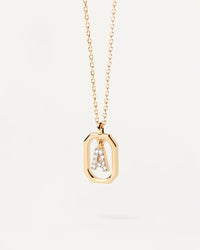 18K Gold Plated A–Z Letter Pendant Necklace in 925 Silver