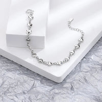 Butterfly Flower Bracelet for Women S925 Silver Adjustable