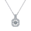 18K Gold Plated S925 Silver Necklace with 1.0CT Inlaid Moissanite