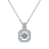 18K Gold Plated S925 Silver Necklace with 1.0CT Inlaid Moissanite