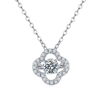 18K Gold Plated S925 Silver Necklace with 1.0CT Inlaid Moissanite