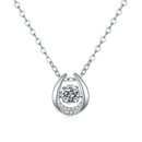 18K Gold Plated S925 Silver Necklace with 1.0CT Inlaid Moissanite