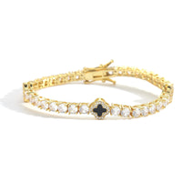 European Style Four Leaf Clover Tennis Bracelet