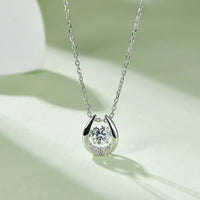 18K Gold Plated S925 Silver Necklace with 1.0CT Inlaid Moissanite