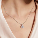 18K Gold Plated S925 Silver Necklace with 1.0CT Inlaid Moissanite