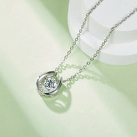18K Gold Plated S925 Silver Necklace with 1.0CT Inlaid Moissanite