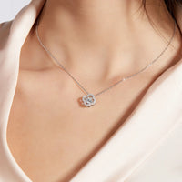 18K Gold Plated S925 Silver Necklace with 1.0CT Inlaid Moissanite
