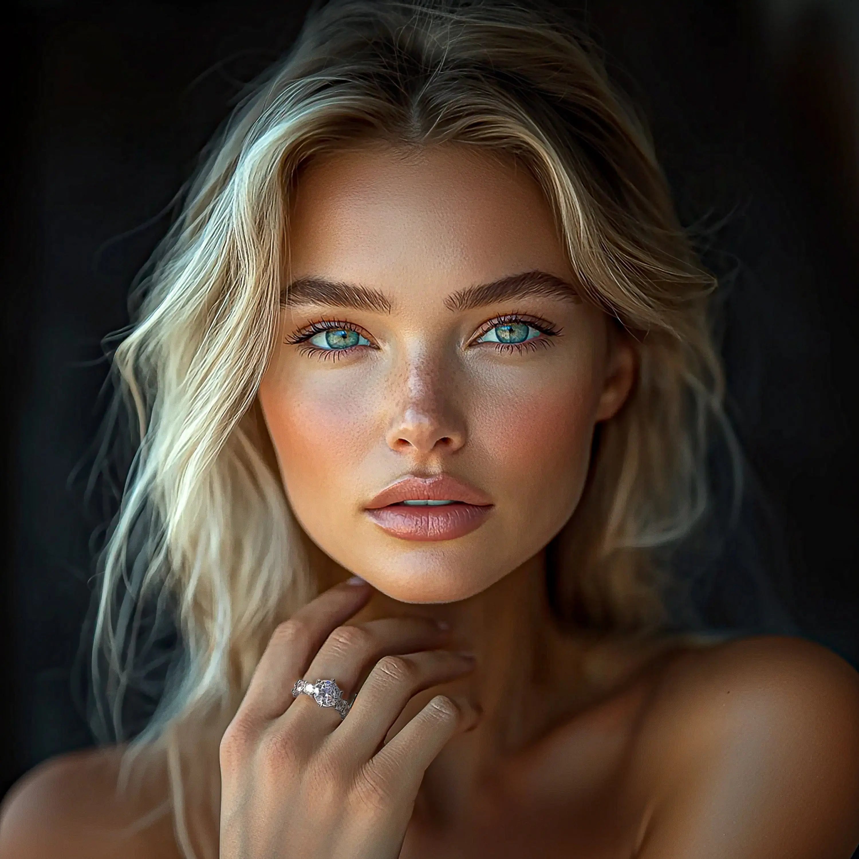 Luxury Ring in 925 Sterling Silver and 18K Gold