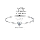 0.5CT Moissanite Hollow Heart Bracelet in 925 Silver