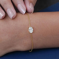 Solitaire Moissanite Bracelet for Women Pear Cut Marquise Heart