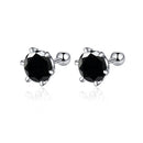 D Color Moissanite Screwback Earrings in 925 Silver