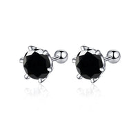 D Color Moissanite Screwback Earrings in 925 Silver