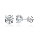 0.2–3CT Rose Gold Moissanite Earrings for Women in 925 Pure Silver