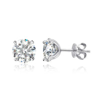 0.2–3CT Rose Gold Moissanite Earrings for Women in 925 Pure Silver