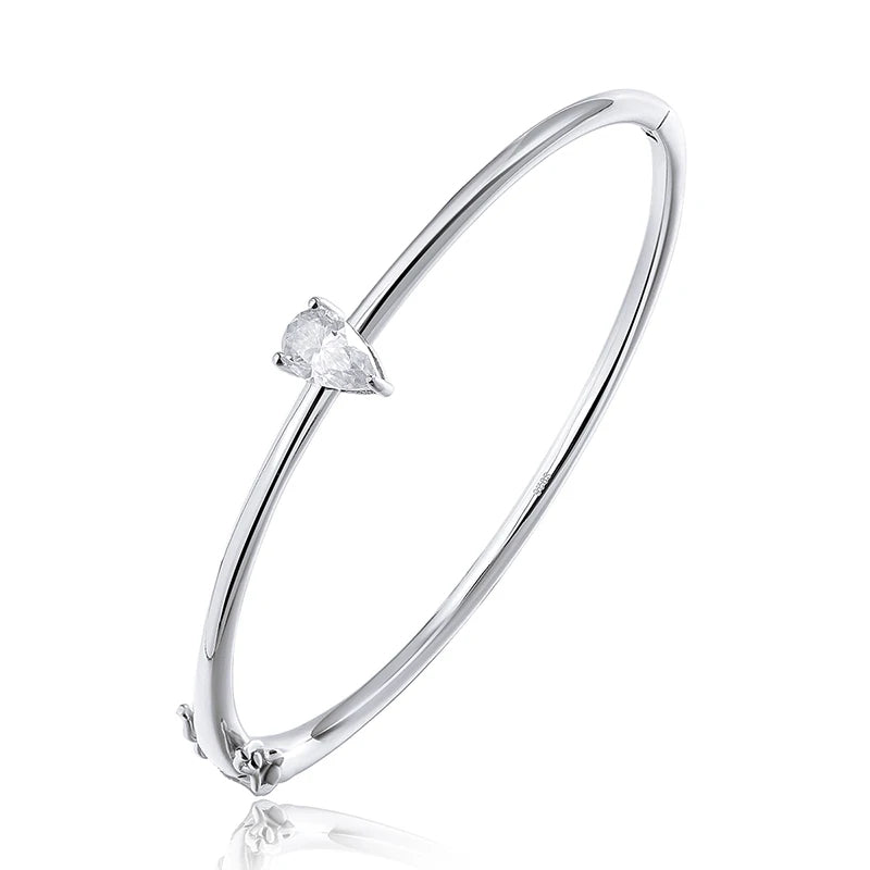 1CT Pear Moissanite Women's Bracelet, 925 Sterling Silver