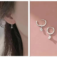 Zircon Four-Leaf Flower Bracelet for Women Gold Stainless Steel