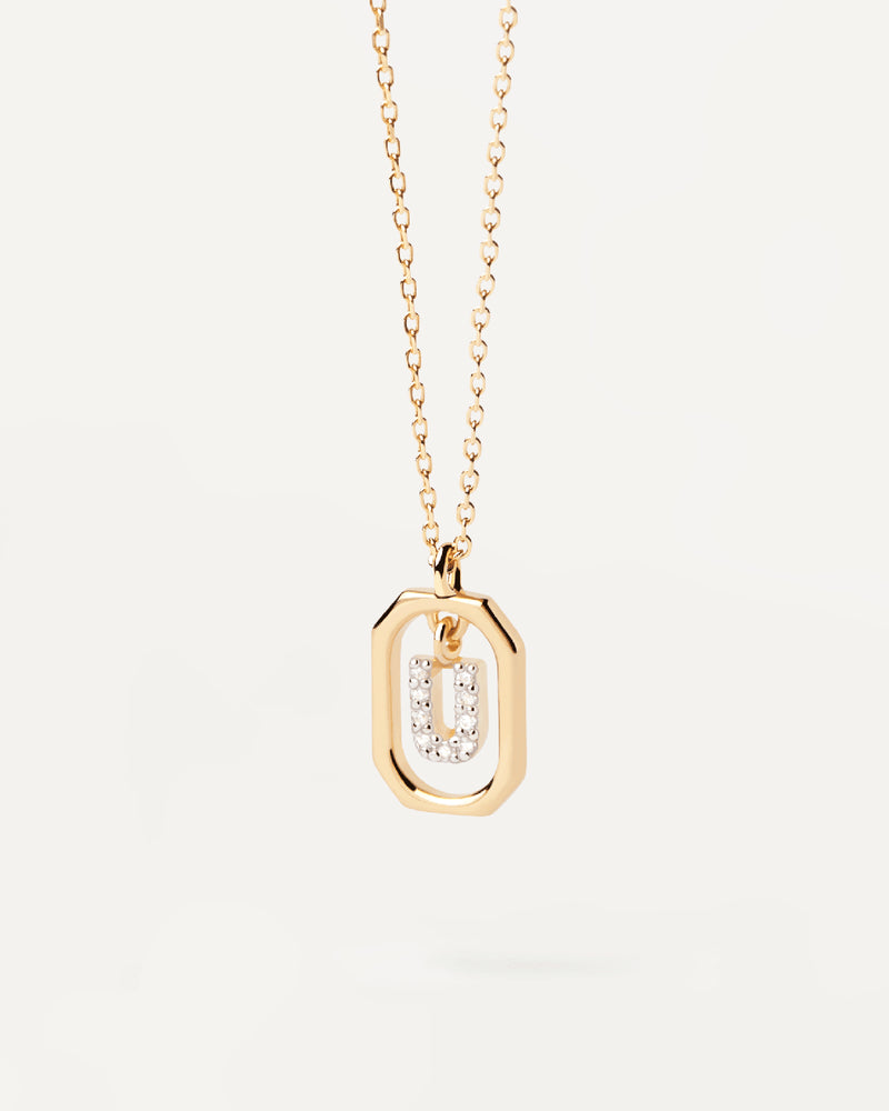 18K Gold Plated A–Z Letter Pendant Necklace in 925 Silver