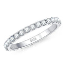 Moissanite Eternity Ring D 2mm in 18K White Gold