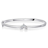 Elegant Moissanite Women's Bracelet, 925 Silver, GRA Certified