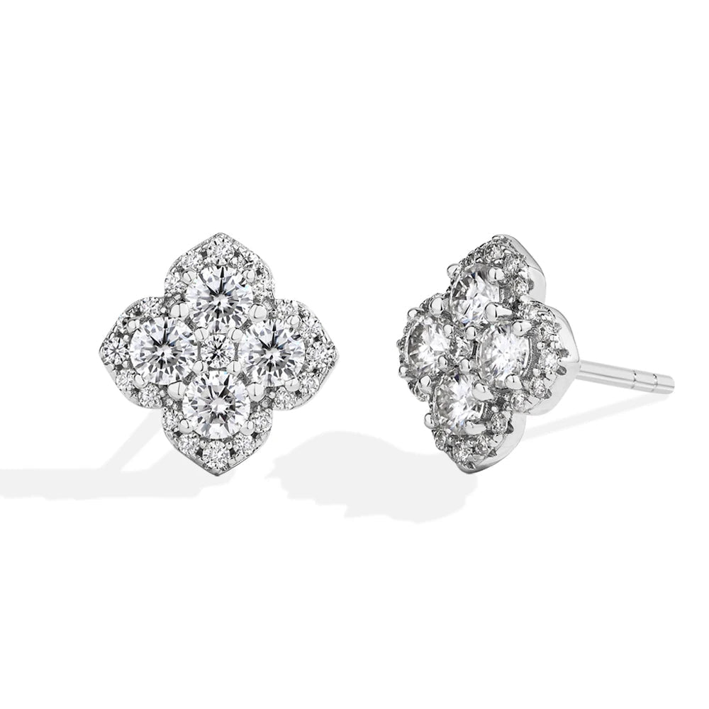 Moissanite Diamond Earrings for Women in S925 Silver 18K Gold Plated