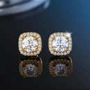 Certified Moissanite Stud Earrings in 925 Silver
