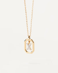 18K Gold Plated A–Z Letter Pendant Necklace in 925 Silver