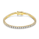 Moissanite Tennis Bracelet for Women 4mm in 925 Silver White Gold Plated
